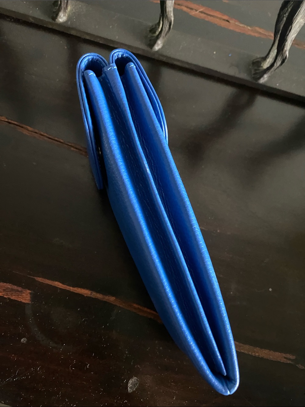 Blue leather Double Eyeglass case